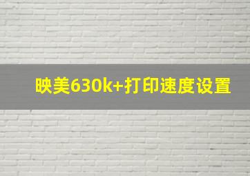 映美630k+打印速度设置