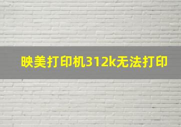 映美打印机312k无法打印