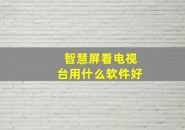 智慧屏看电视台用什么软件好