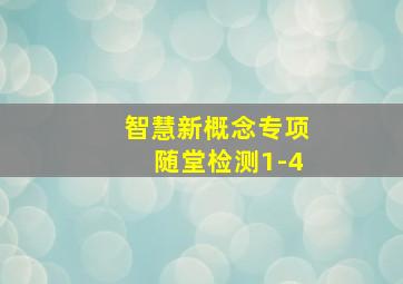 智慧新概念专项随堂检测1-4