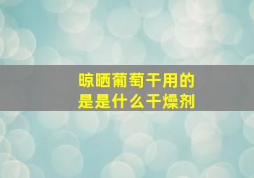 晾晒葡萄干用的是是什么干燥剂