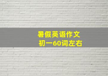 暑假英语作文初一60词左右