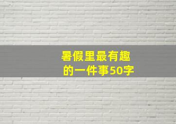 暑假里最有趣的一件事50字