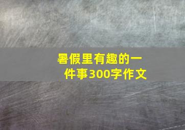 暑假里有趣的一件事300字作文