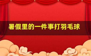 暑假里的一件事打羽毛球