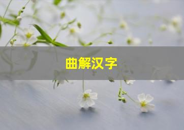 曲解汉字