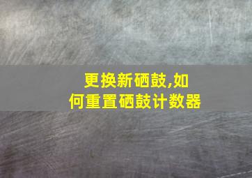 更换新硒鼓,如何重置硒鼓计数器