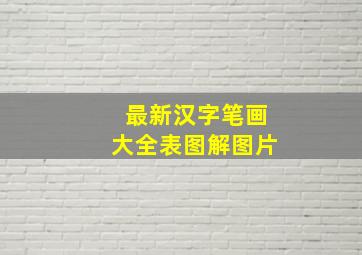 最新汉字笔画大全表图解图片