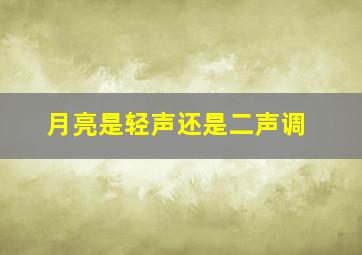 月亮是轻声还是二声调