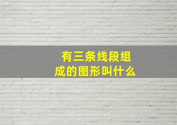 有三条线段组成的图形叫什么