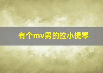 有个mv男的拉小提琴