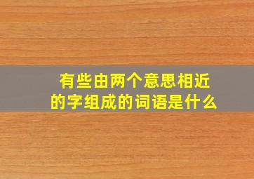 有些由两个意思相近的字组成的词语是什么