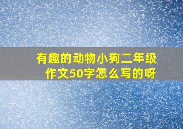 有趣的动物小狗二年级作文50字怎么写的呀