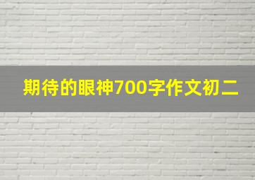 期待的眼神700字作文初二