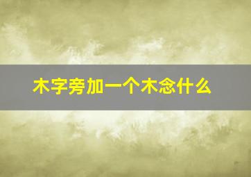 木字旁加一个木念什么