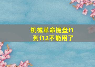 机械革命键盘f1到f12不能用了