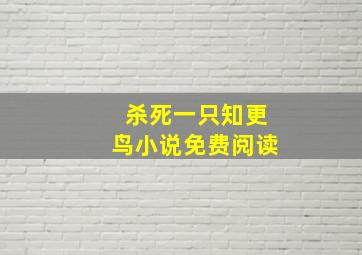 杀死一只知更鸟小说免费阅读