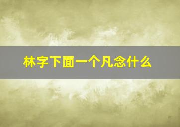 林字下面一个凡念什么