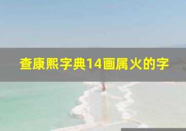 查康熙字典14画属火的字