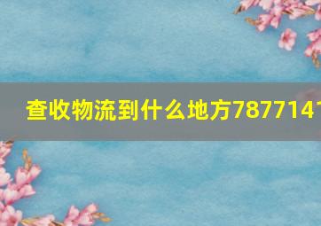 查收物流到什么地方7877141