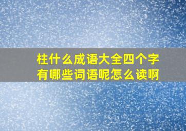 柱什么成语大全四个字有哪些词语呢怎么读啊