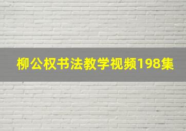 柳公权书法教学视频198集