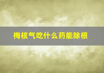 梅核气吃什么药能除根