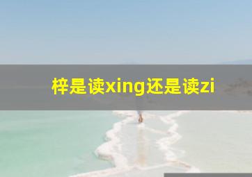 梓是读xing还是读zi