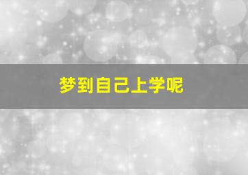 梦到自己上学呢