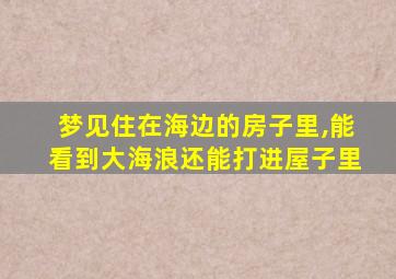 梦见住在海边的房子里,能看到大海浪还能打进屋子里