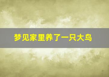 梦见家里养了一只大鸟