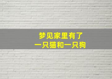 梦见家里有了一只猫和一只狗