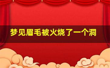 梦见眉毛被火烧了一个洞