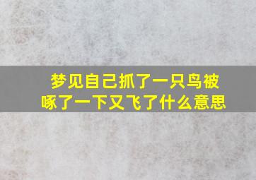 梦见自己抓了一只鸟被啄了一下又飞了什么意思