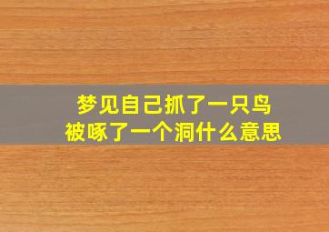 梦见自己抓了一只鸟被啄了一个洞什么意思