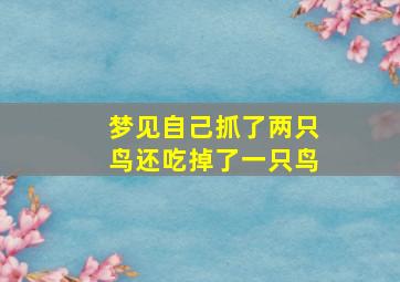 梦见自己抓了两只鸟还吃掉了一只鸟