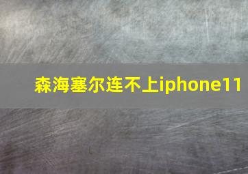 森海塞尔连不上iphone11