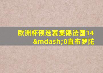 欧洲杯预选赛集锦法国14—0直布罗陀