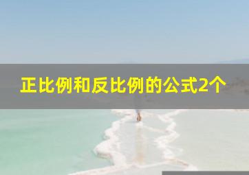 正比例和反比例的公式2个