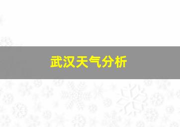 武汉天气分析