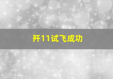 歼11试飞成功