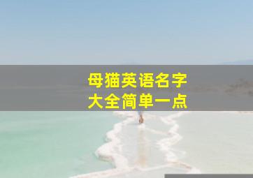 母猫英语名字大全简单一点