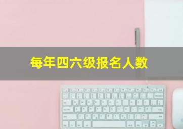 每年四六级报名人数