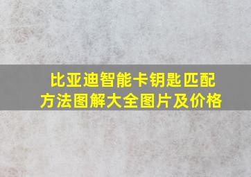 比亚迪智能卡钥匙匹配方法图解大全图片及价格