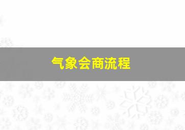 气象会商流程