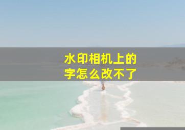 水印相机上的字怎么改不了