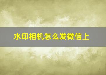 水印相机怎么发微信上