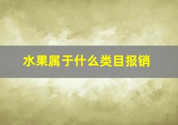 水果属于什么类目报销