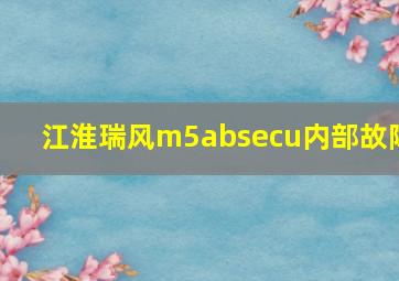 江淮瑞风m5absecu内部故障