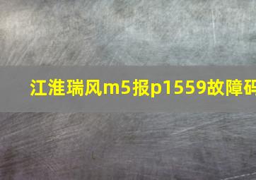 江淮瑞风m5报p1559故障码